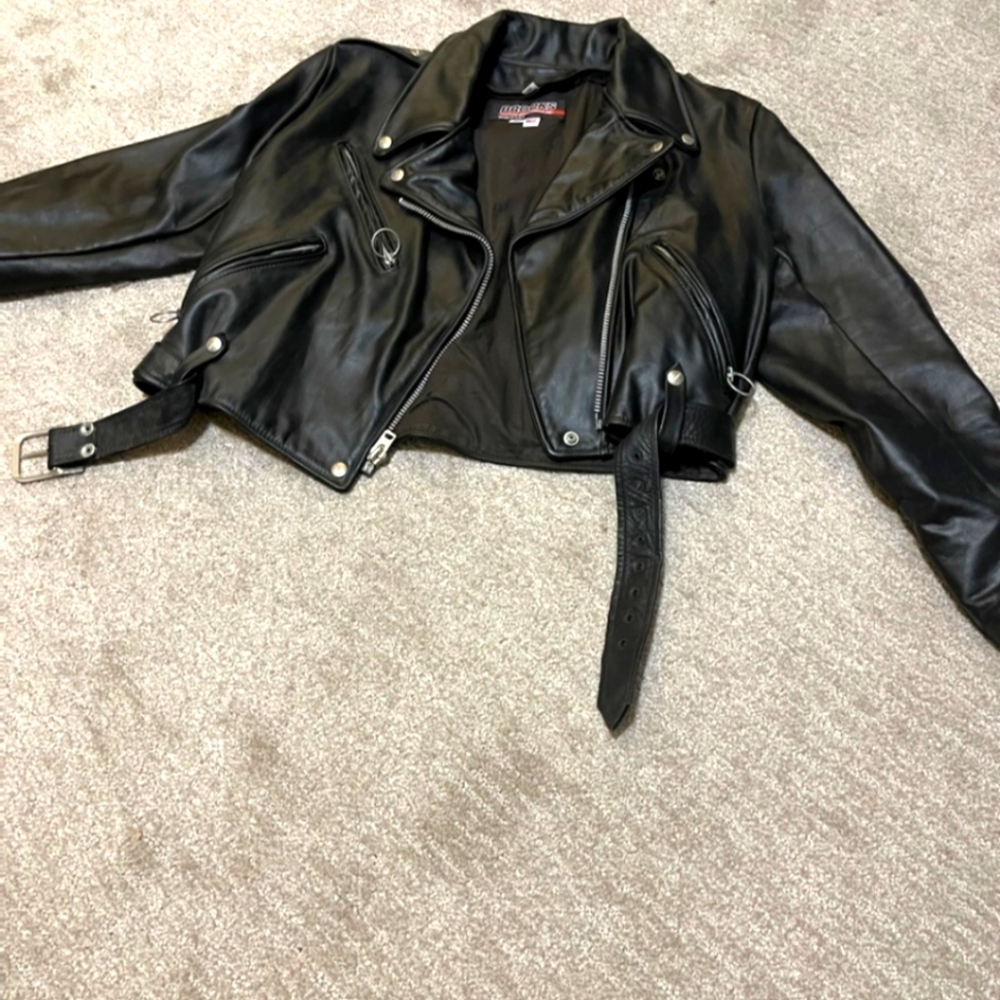 Brooks Vintage Genuine Leather Riding Jacket Size 20 short length